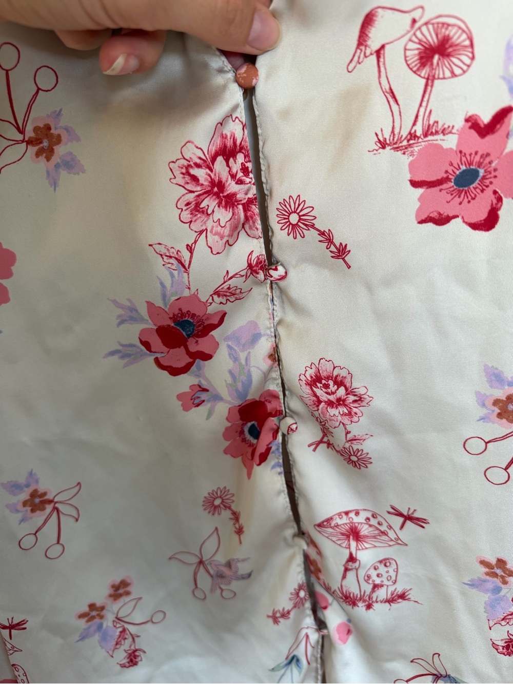 Free People Intimately Floral Cream Women's Pajama Set Size L - Picture 9 of 9
